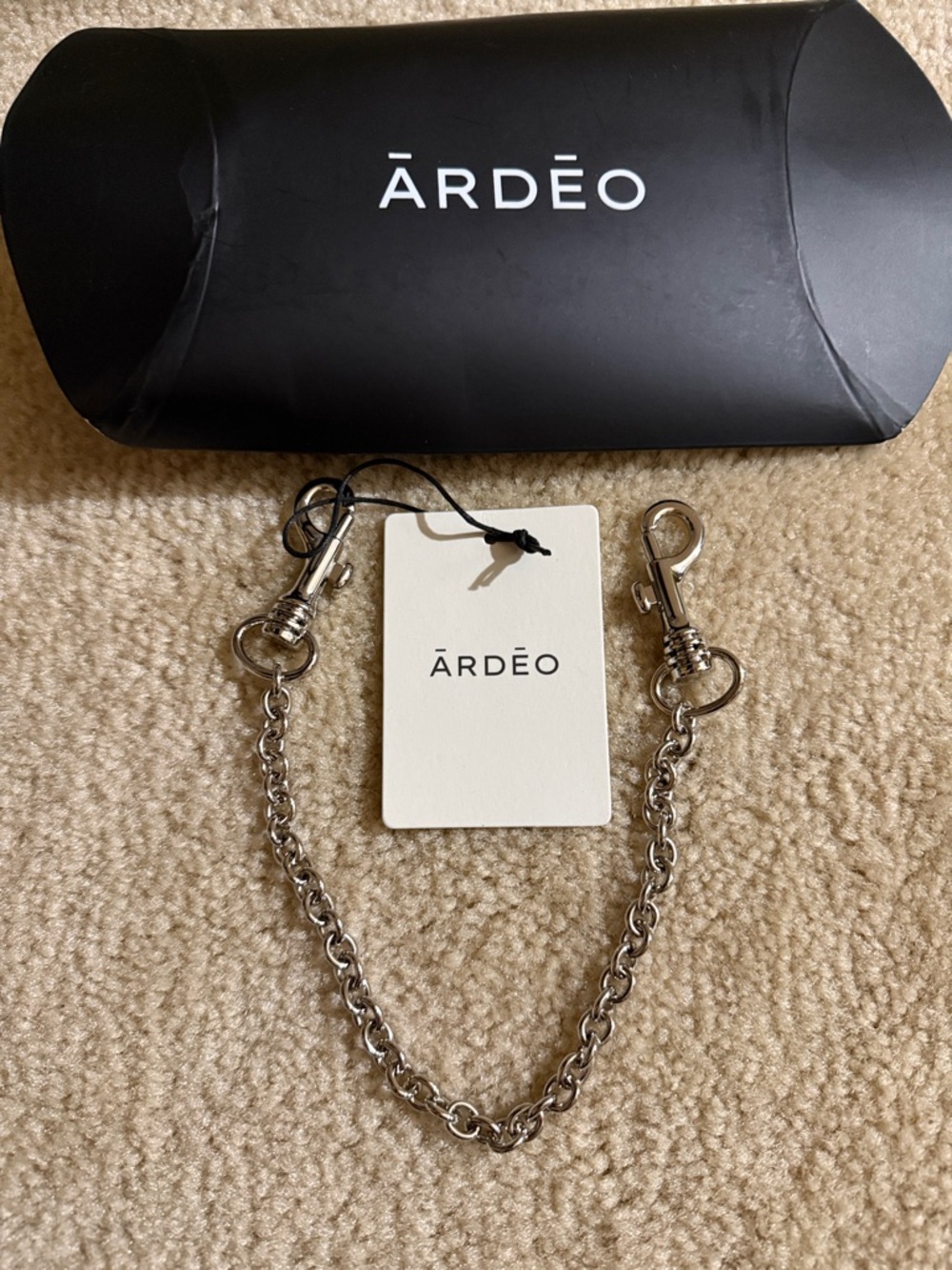 NWT ARDĒO Silver Harness Chain